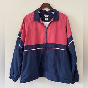 Classic Elements Mens Jacket XL Windbreaker Style Lightweight Color Block Collar